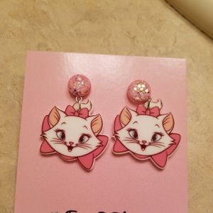 Aristocrats Marie earings, Disney inspired